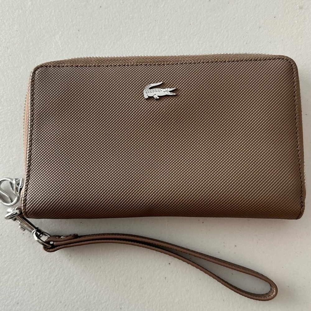Lacoste wristlet wallet Taupe
